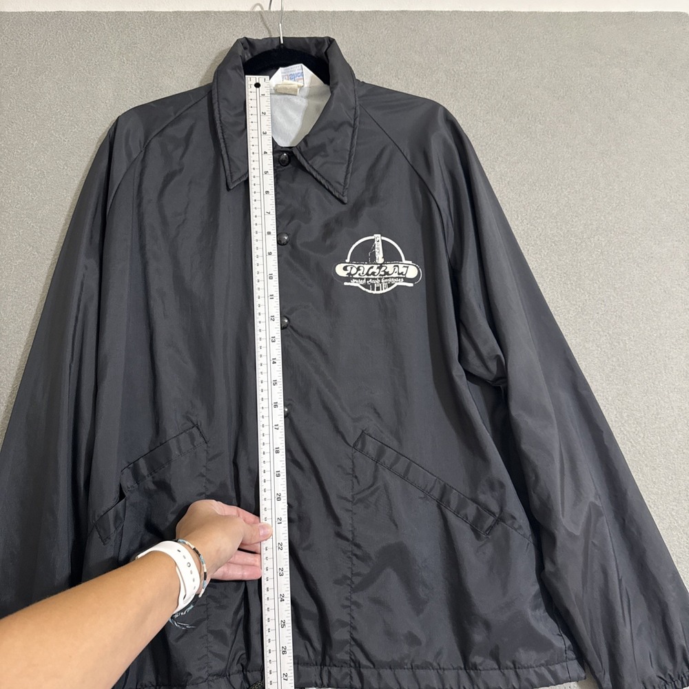 Vtg Lined Windbreaker Jacket L USA Front Logo "Dubai United Arab" Oil Comp RARE - Picture 8 of 10